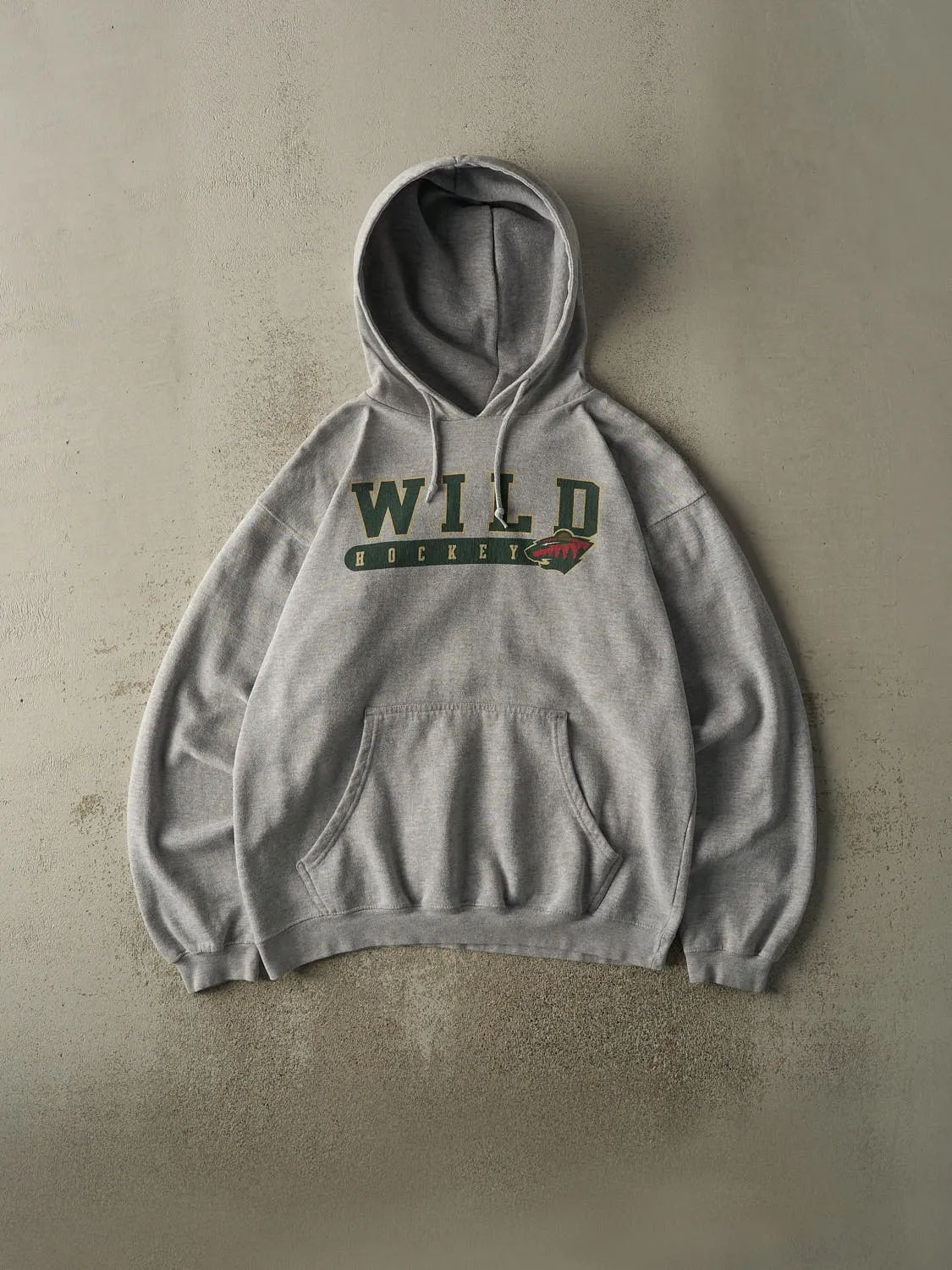 Vintage Y2K Grey Minnesota Wild Hoodie (L/XL) sold by Rebalance Vintage