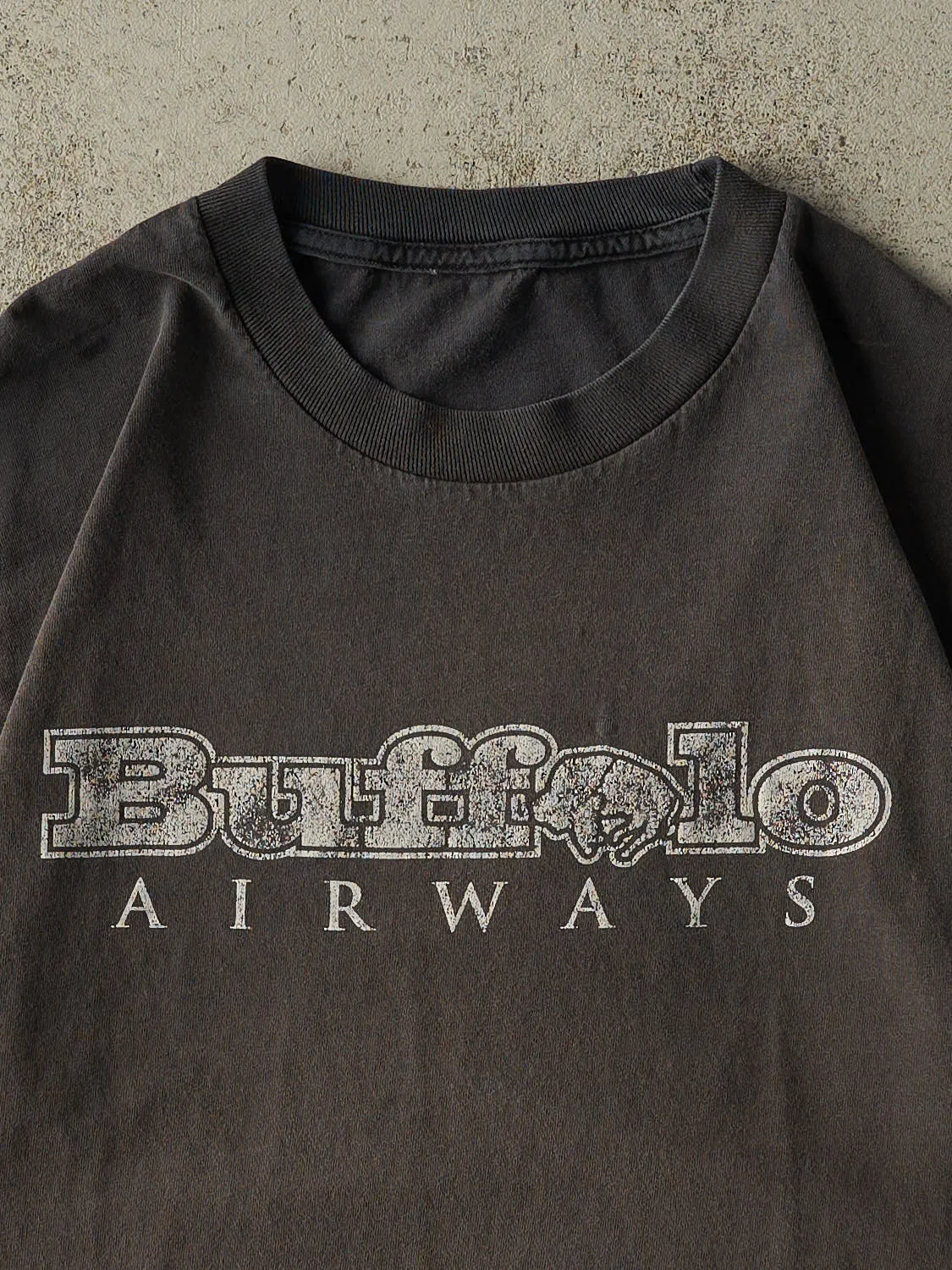 Vintage 90s Faded Black Buffalo Airways Tee (L) sold by Rebalance Vintage product image thumbnail 2