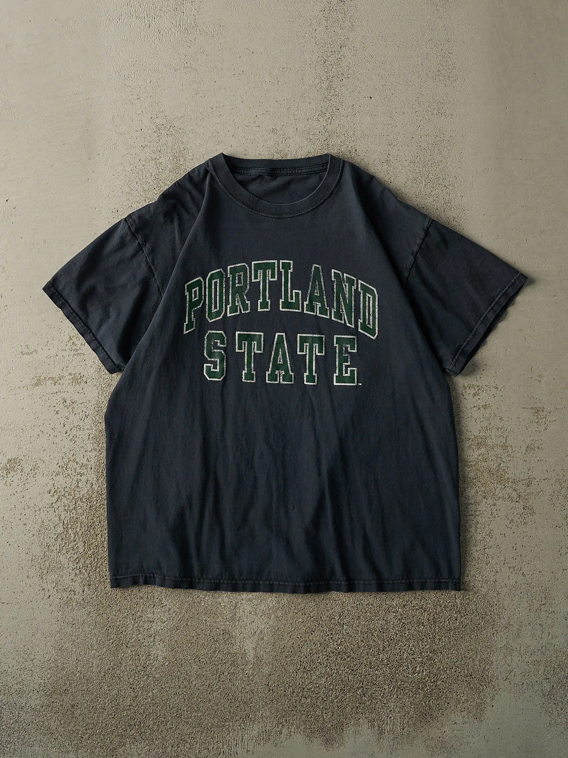 Vintage Y2K Navy Blue Portland State University Tee (L/XL) sold by Rebalance Vintage