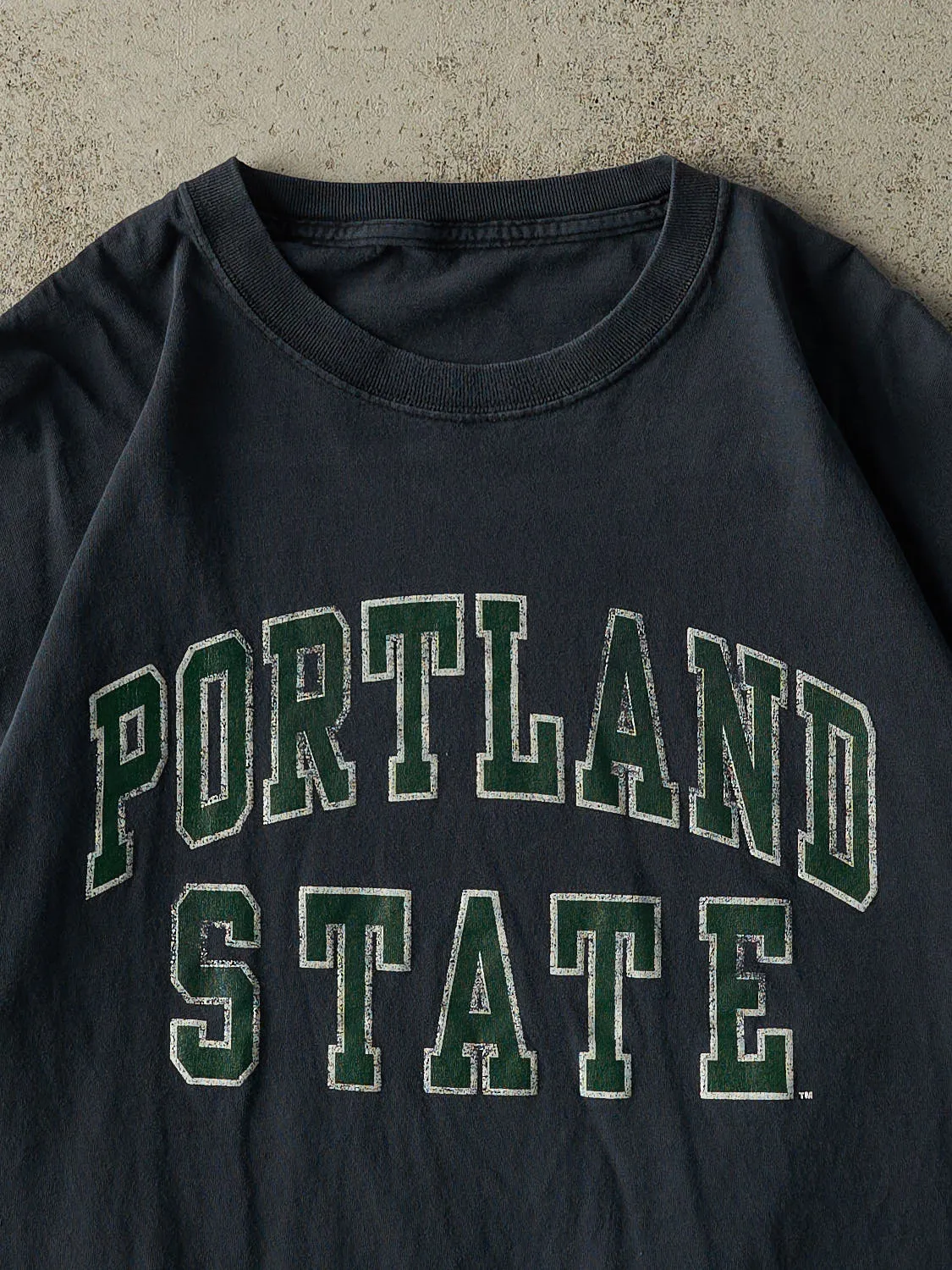 Vintage Y2K Navy Blue Portland State University Tee (L/XL) sold by Rebalance Vintage product image thumbnail 3