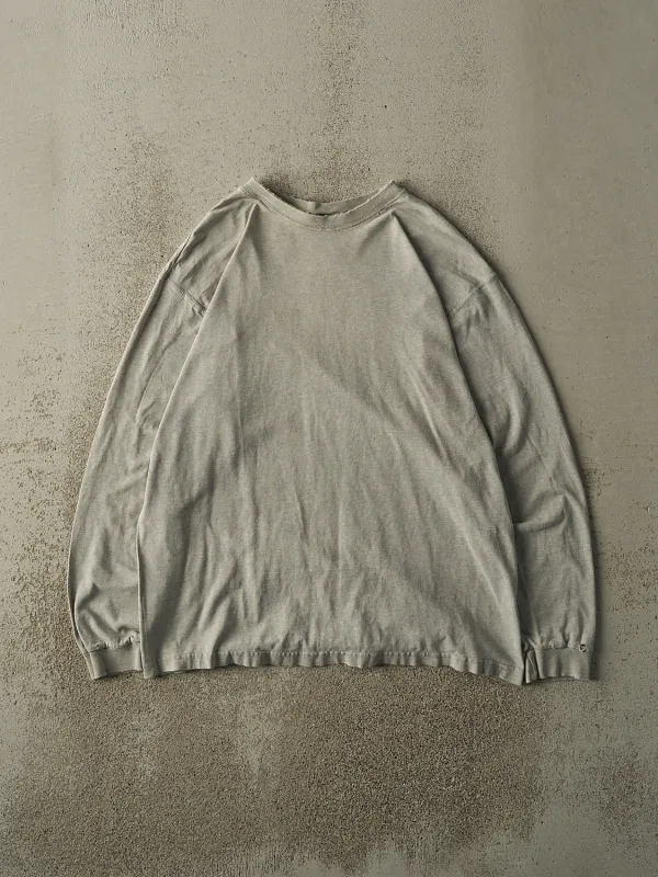 Vintage Y2K Grey Blank Gap Long Sleeve (M/L) sold by Rebalance Vintage