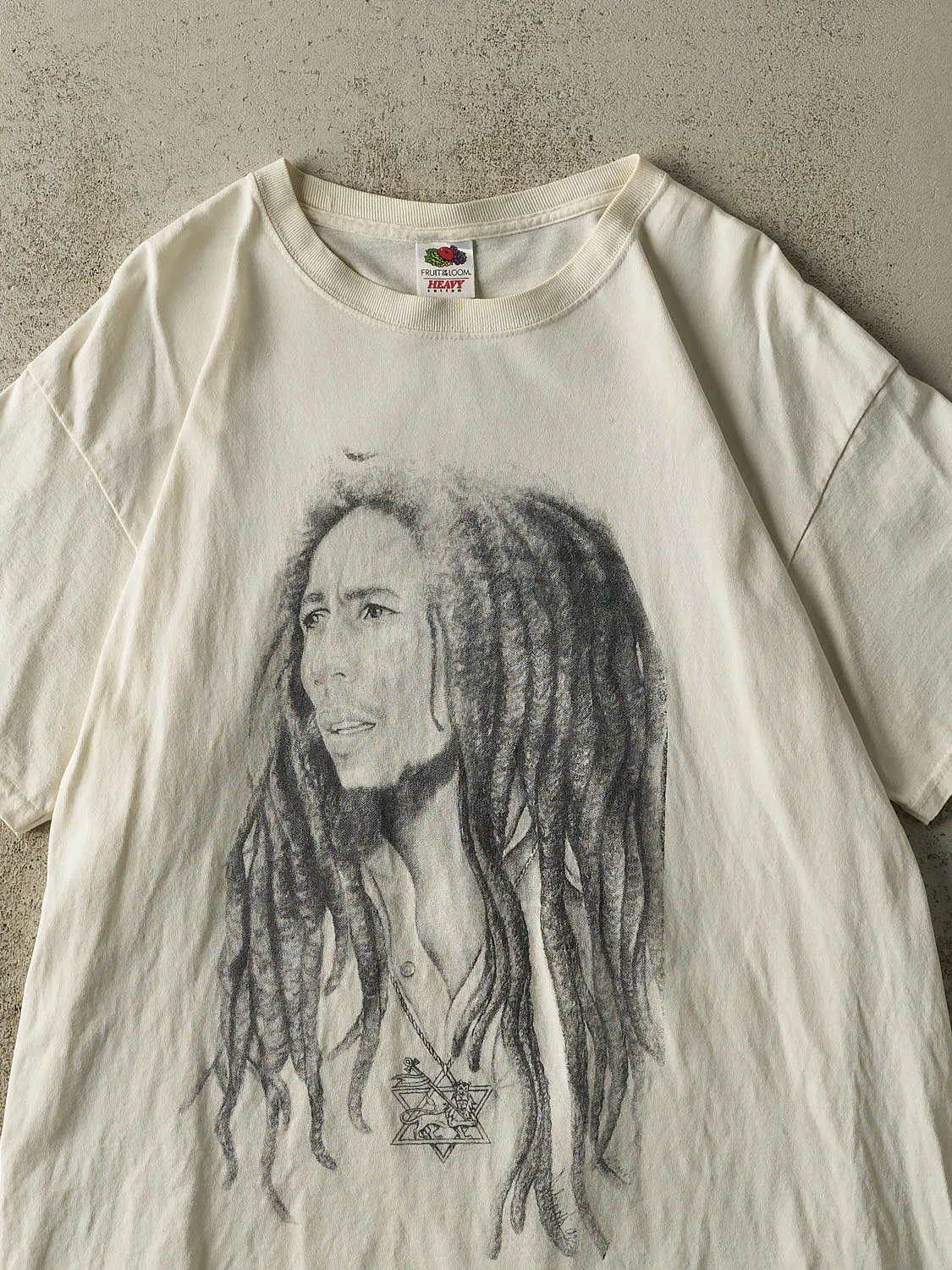 Vintage Y2K White Bob Marley Tee (L/XL) sold by Rebalance Vintage product image thumbnail 2