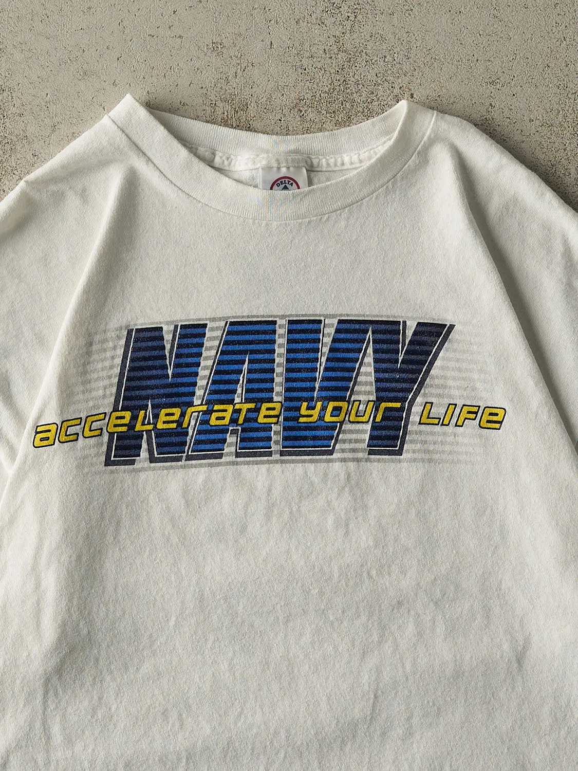 Vintage Y2K White US Navy Tee (L/XL) sold by Rebalance Vintage product image thumbnail 2