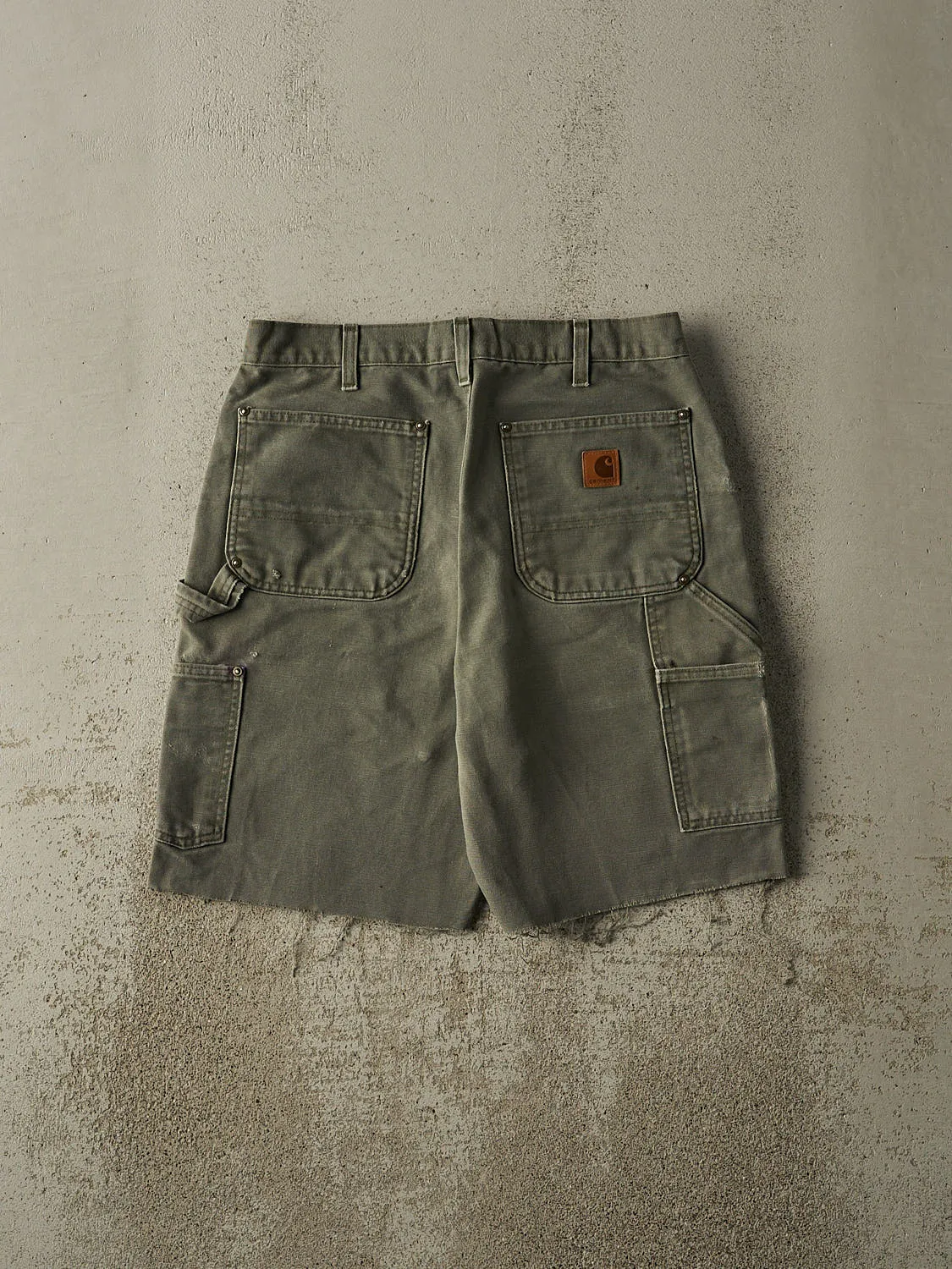 Vintage Y2K Green Carhartt Double Knee Carpenter Cut Off Shorts (31x9.5) sold by Rebalance Vintage product image thumbnail 3