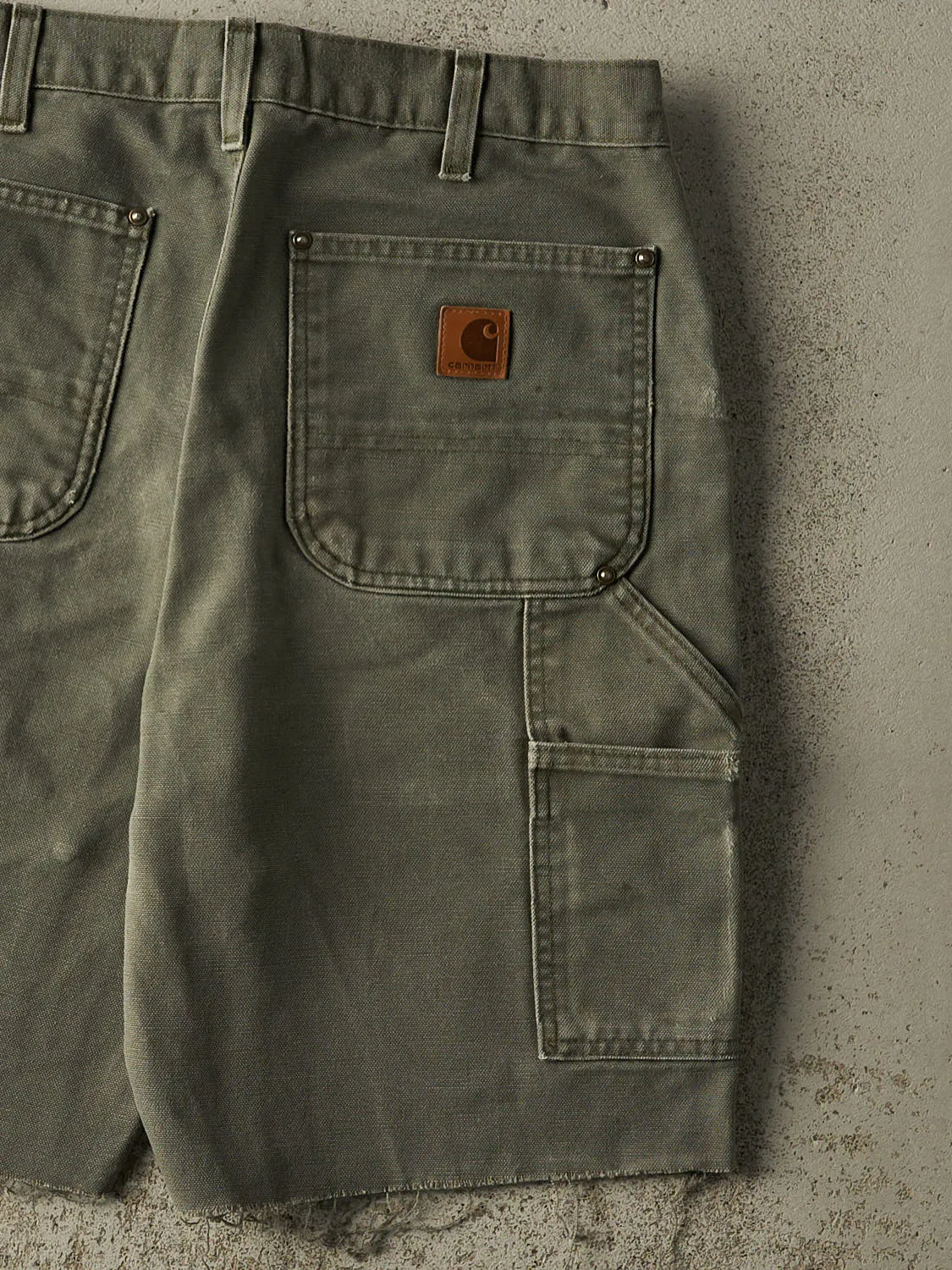 Vintage Y2K Green Carhartt Double Knee Carpenter Cut Off Shorts (31x9.5) sold by Rebalance Vintage product image thumbnail 5