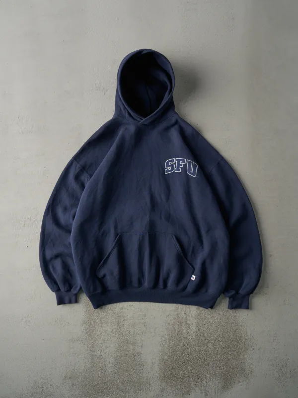 Vintage 90s Navy Blue SFU Russell Athletic Hoodie (XL) sold by Rebalance Vintage