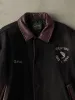 Vintage 90s Black & Burgundy Embroidered Varsity Jacket (L/XL) sold by Rebalance Vintage
