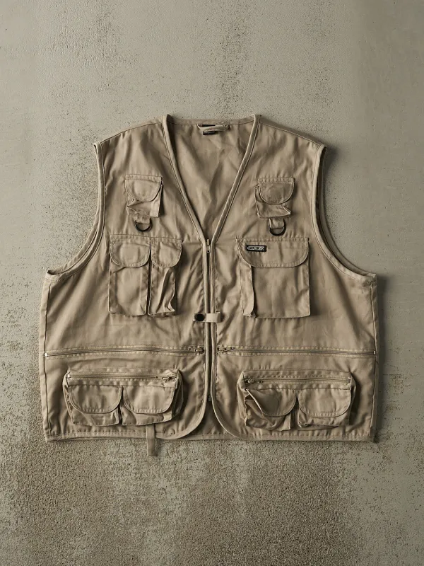 Vintage 90s Beige Fisherman Utility Vest (L/XL) sold by Rebalance Vintage