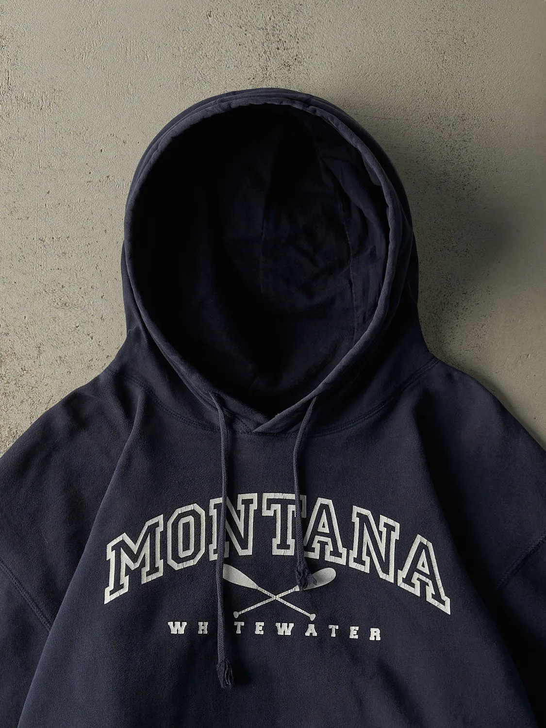 Vintage Y2K Navy Blue Montana Whitewater Hoodie (XL/XXL) sold by Rebalance Vintage product image thumbnail 2