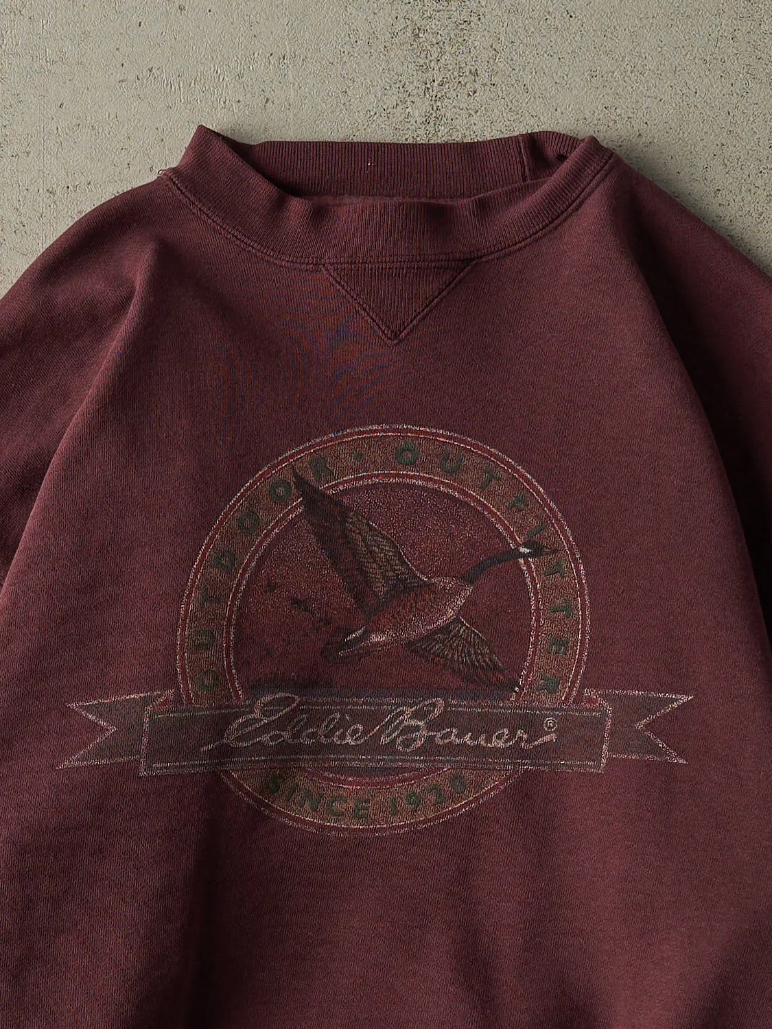 Vintage Y2K Burgundy Eddie Bauer Outdoor Outfitters Crewneck (M) sold by Rebalance Vintage product image thumbnail 2