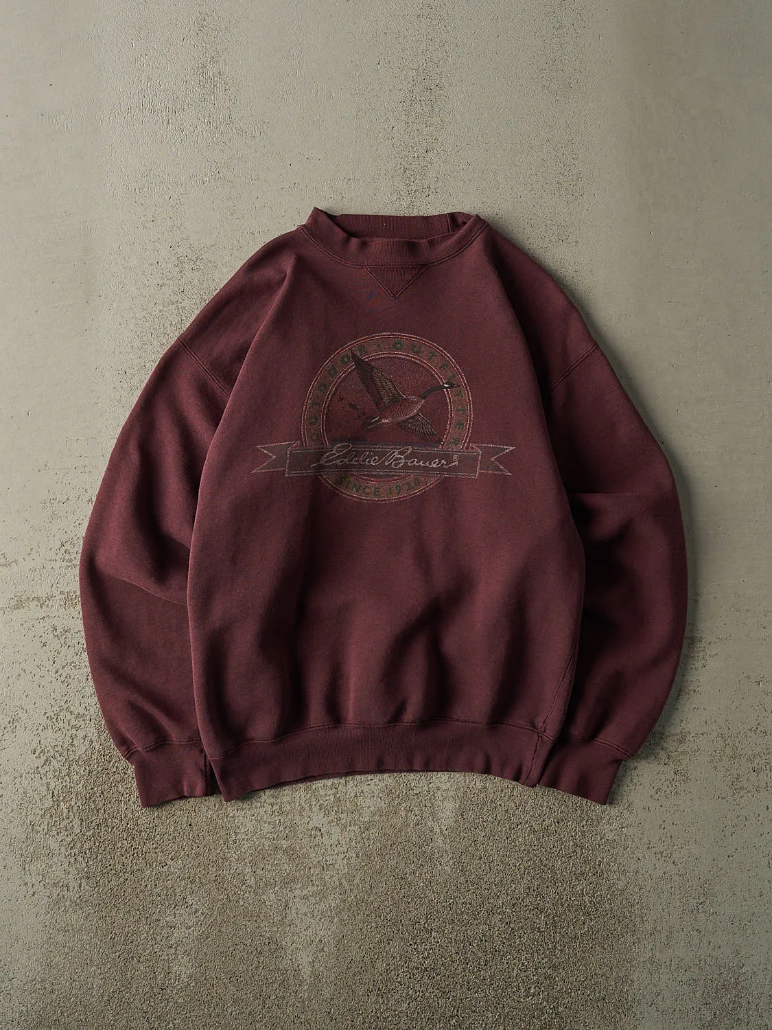 Vintage Y2K Burgundy Eddie Bauer Outdoor Outfitters Crewneck (M) sold by Rebalance Vintage