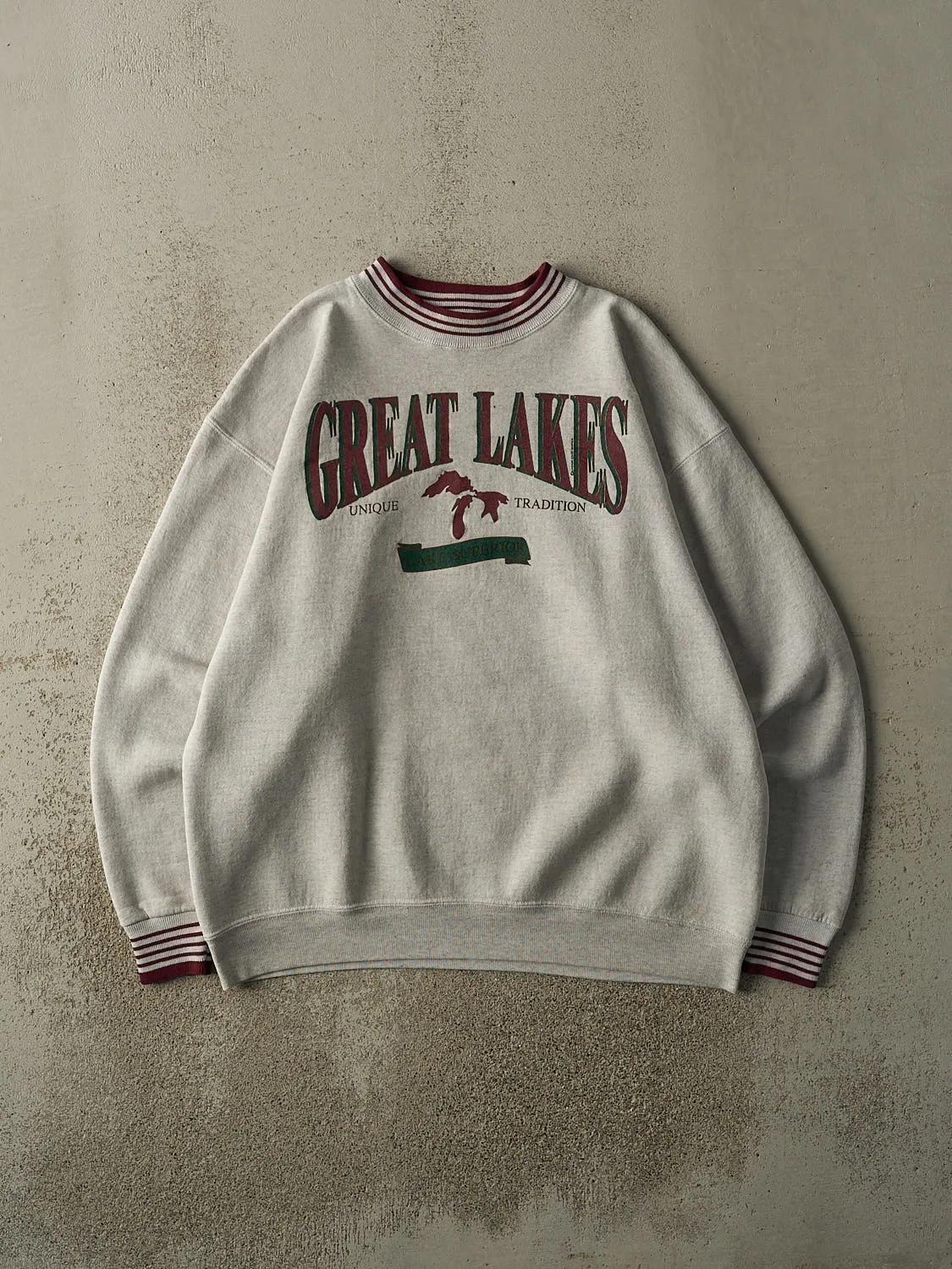 Vintage 90s Heather Grey Great Lakes Crewneck (L/XL) sold by Rebalance Vintage