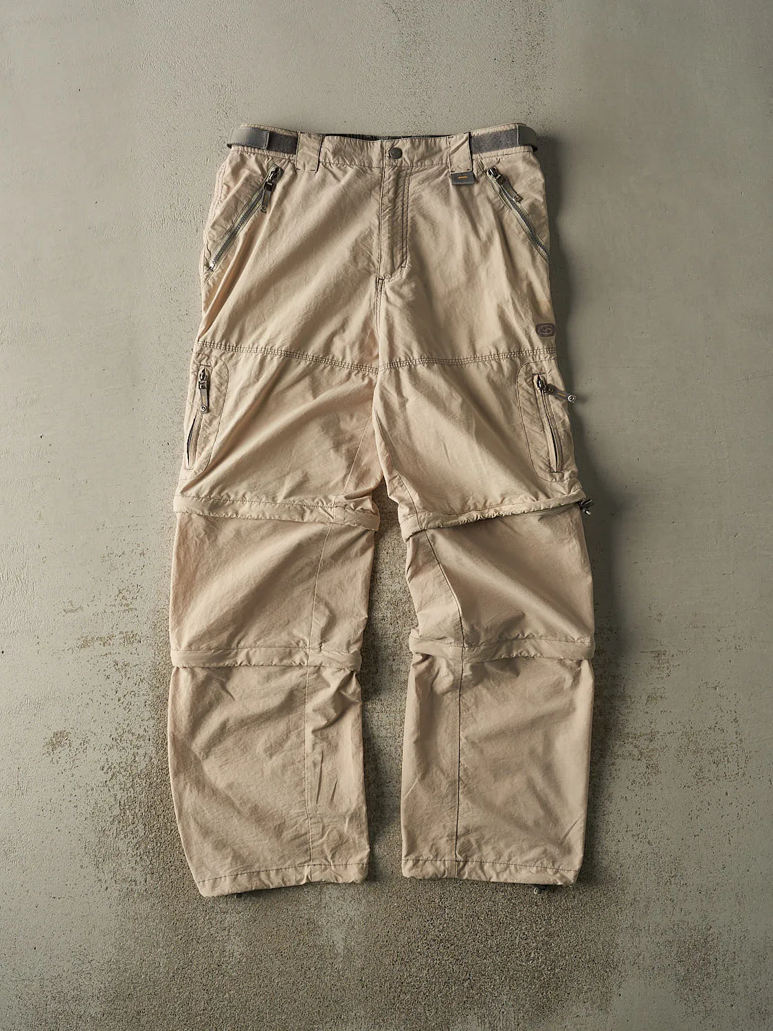 Vintage 90s Beige Lightweight Multi Zip Off Cargo Pants (35.5x32.5) sold by Rebalance Vintage