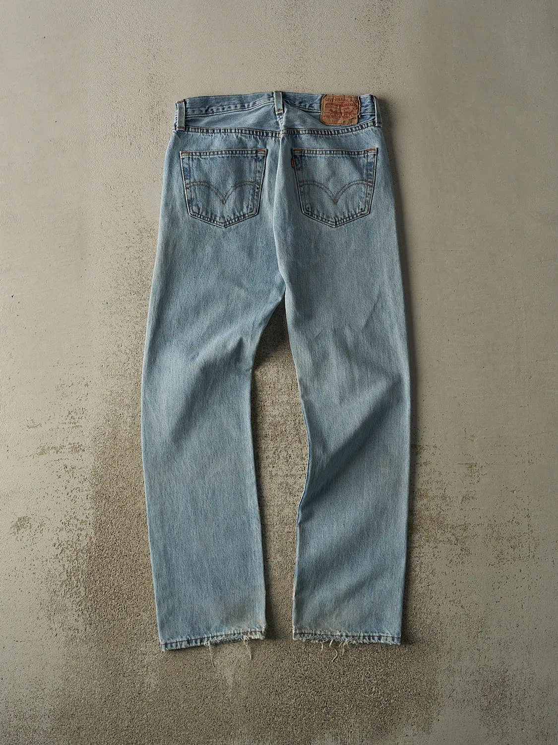 Vintage 90s Light Wash Levi's 501 Jeans (31x31.5) sold by Rebalance Vintage product image thumbnail 3