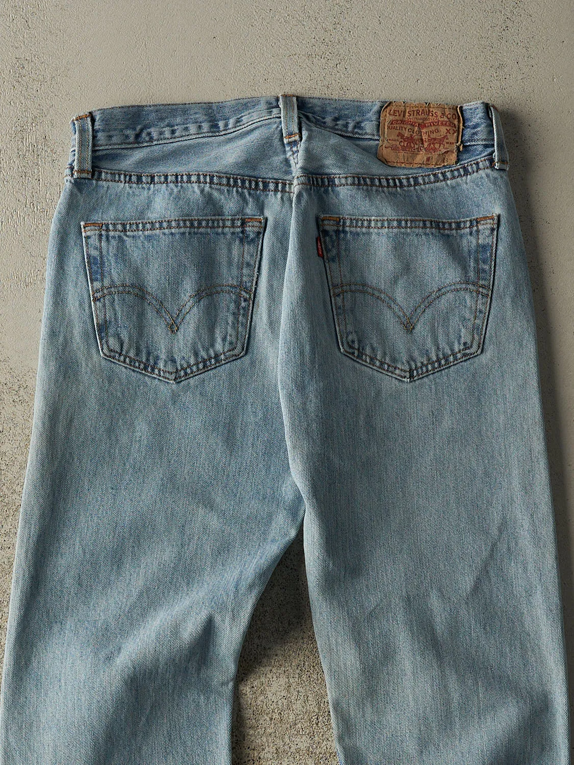 Vintage 90s Light Wash Levi's 501 Jeans (31x31.5) sold by Rebalance Vintage product image thumbnail 5