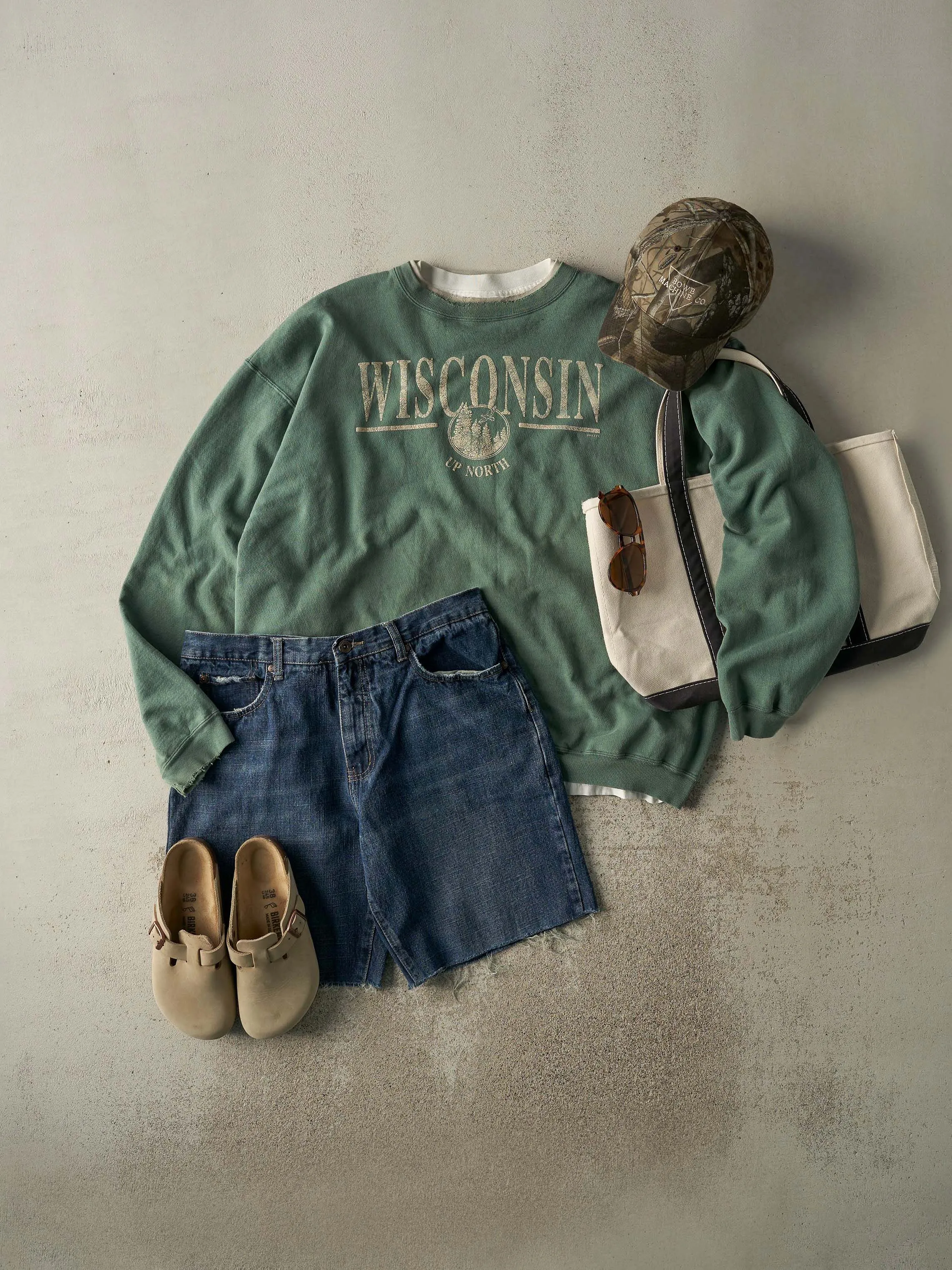 Vintage 90s Dark Wash Cut Off Jean Shorts (32x9) sold by Rebalance Vintage product image thumbnail 2