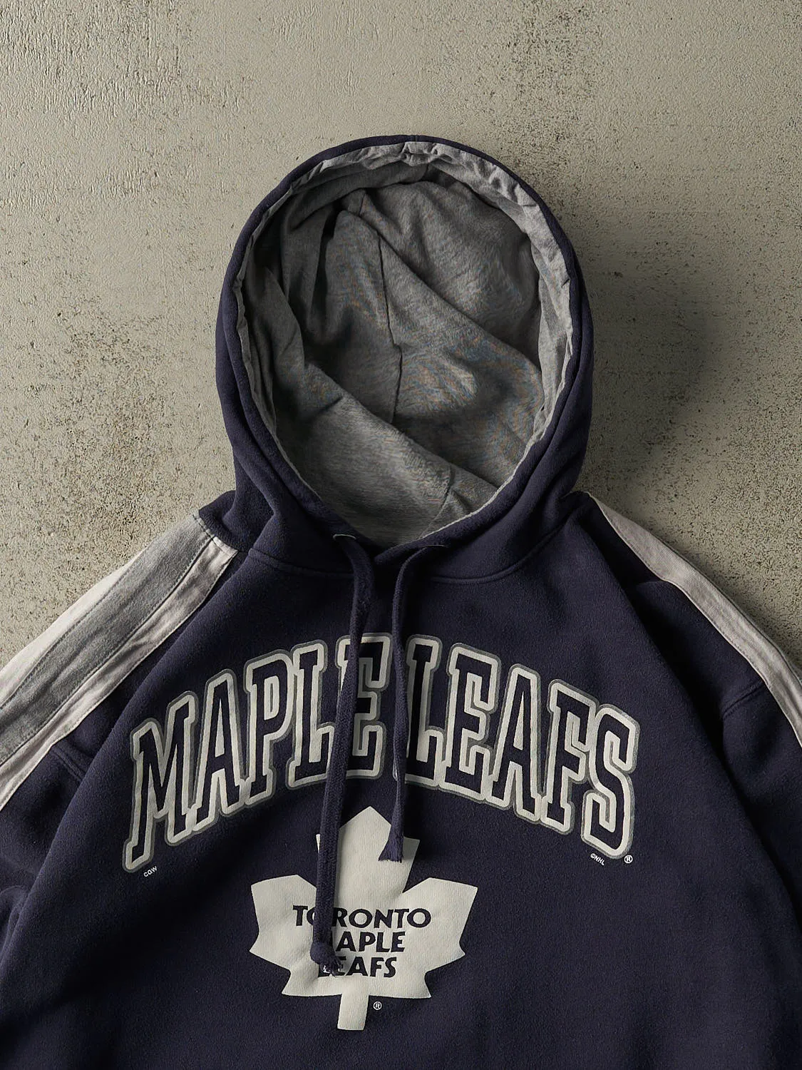 Vintage Y2K Navy Blue Toronto Maple Leafs Boxy Hoodie (M/L) sold by Rebalance Vintage product image thumbnail 2