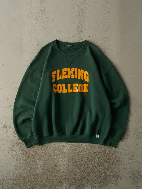 Vintage Y2K Green Fleming College Russell Athletic Crewneck (L/XL) sold by Rebalance Vintage