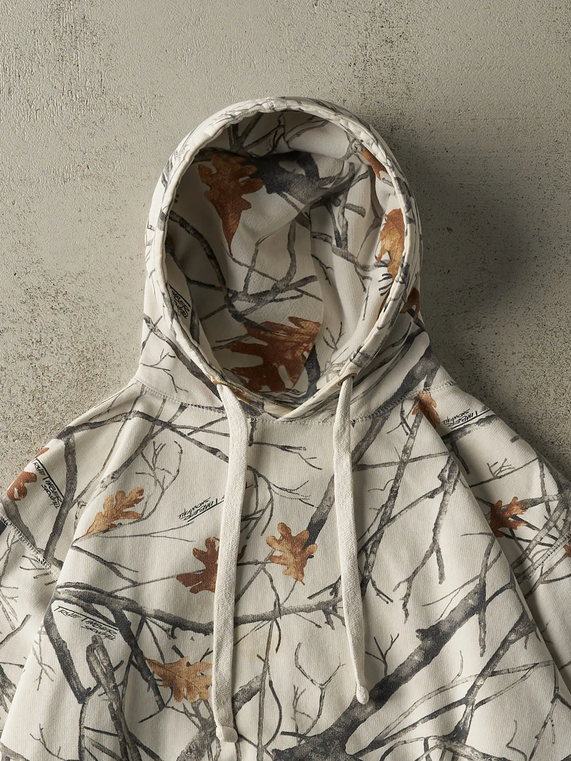 Vintage Y2K White True Timber Camo Boxy Hoodie (L) sold by Rebalance Vintage product image thumbnail 2