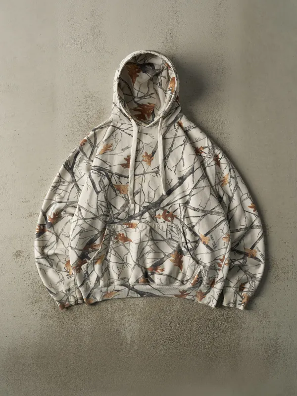 Vintage Y2K White True Timber Camo Boxy Hoodie (L) sold by Rebalance Vintage