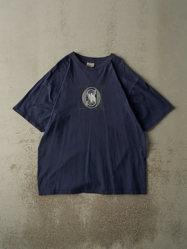Vintage 90s Navy Blue Mossimo Single Stitch Tee (XL) sold by Rebalance Vintage