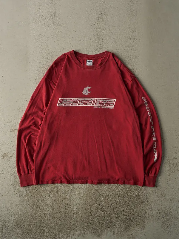 Vintage Y2K Burgundy Washington State Cougars Long Sleeve (XL) sold by Rebalance Vintage