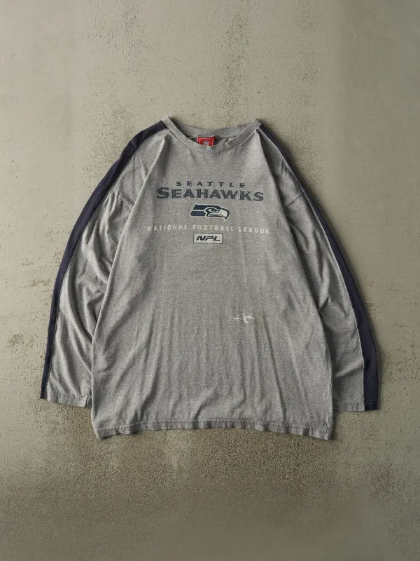 Vintage Y2K Grey Seattle Seahawks Long Sleeve (L/XL) sold by Rebalance Vintage