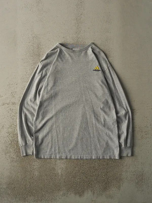 Vintage 90s Grey Adidas Embroidered Long Sleeve (M/L) sold by Rebalance Vintage