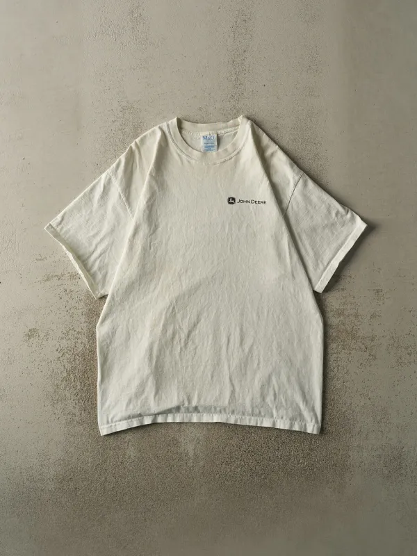 Vintage Y2K White John Deere Tee (L/XL) sold by Rebalance Vintage