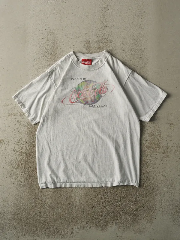 Vintage 97' White World of Coca Cola Las Vegas Tee (M) sold by Rebalance Vintage