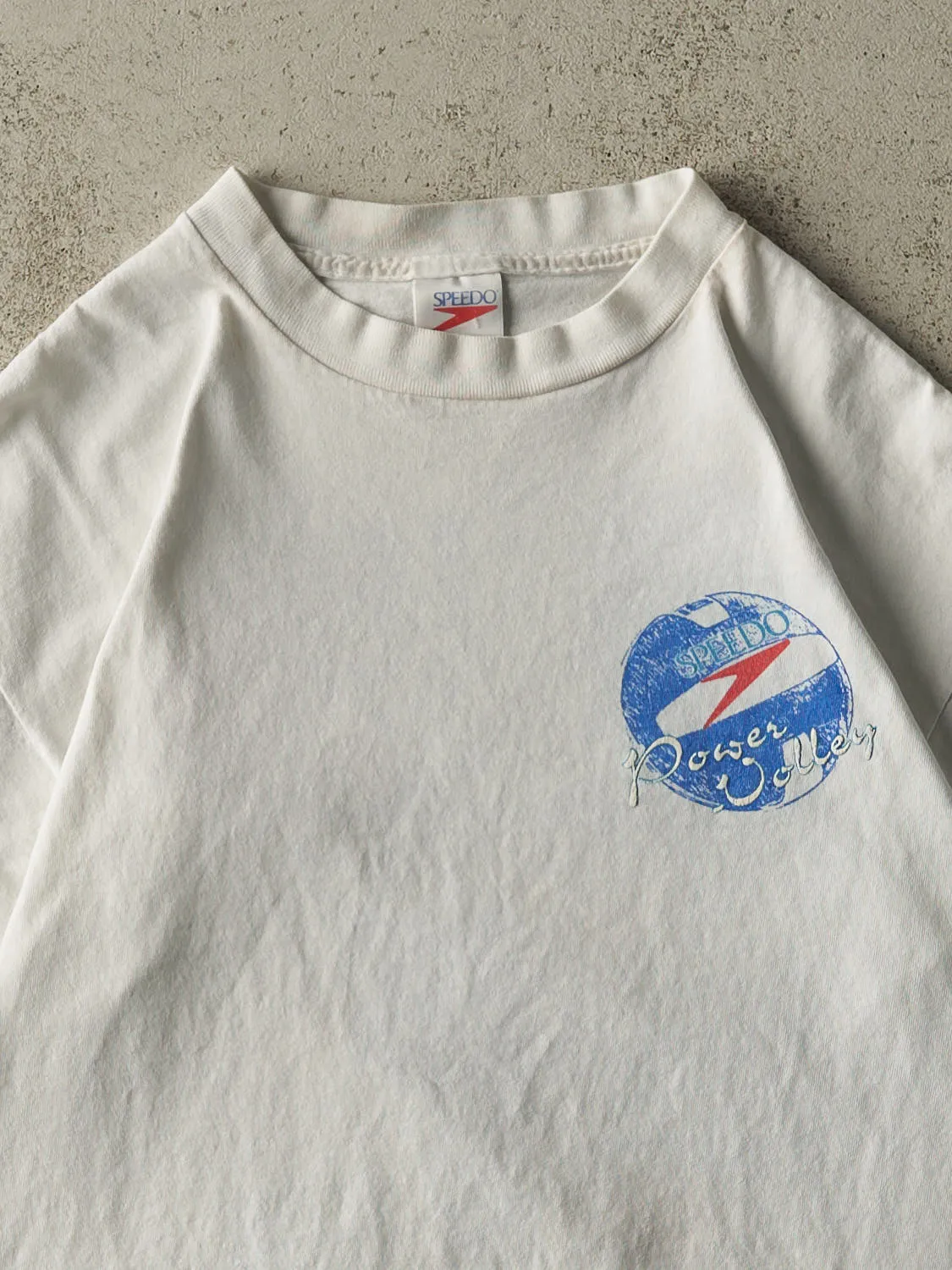 Vintage 92' White Speedo Volleyball Tee (M/L) sold by Rebalance Vintage product image thumbnail 3