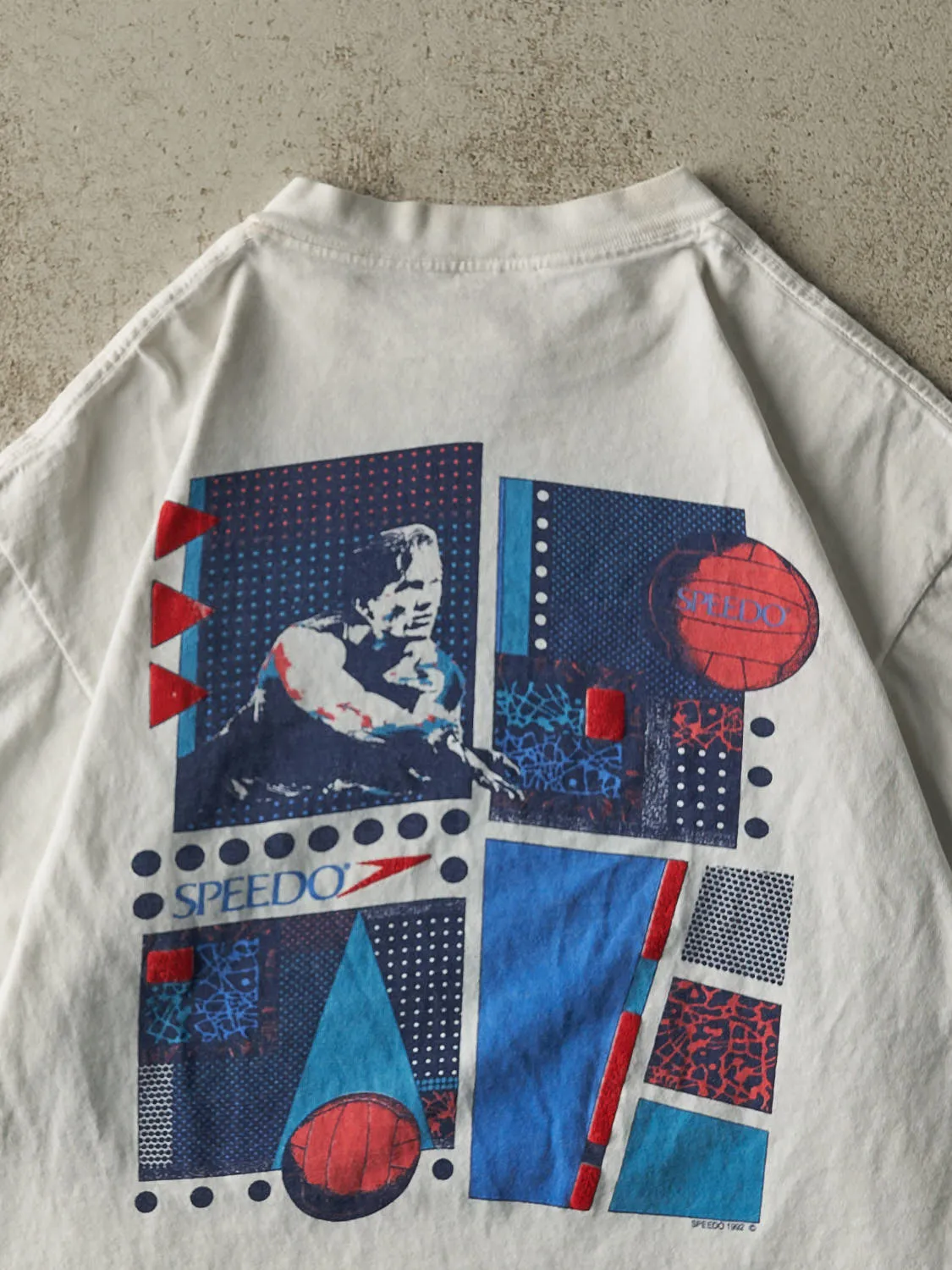 Vintage 92' White Speedo Volleyball Tee (M/L) sold by Rebalance Vintage product image thumbnail 4