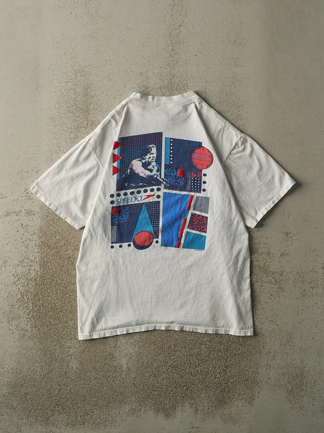 Vintage 92' White Speedo Volleyball Tee (M/L) sold by Rebalance Vintage product image thumbnail 2