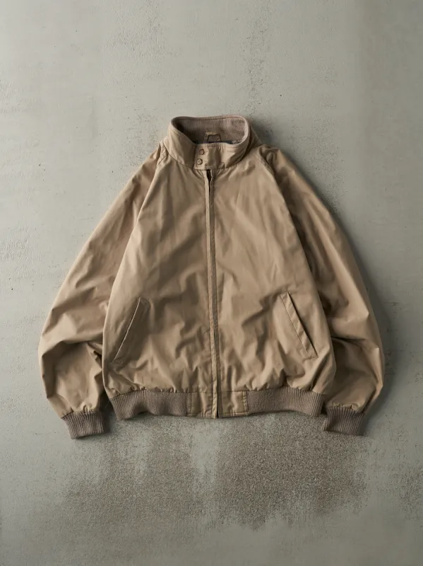 Vintage 80s Beige Flannel Lined Harrington Jacket (M/L) sold by Rebalance Vintage