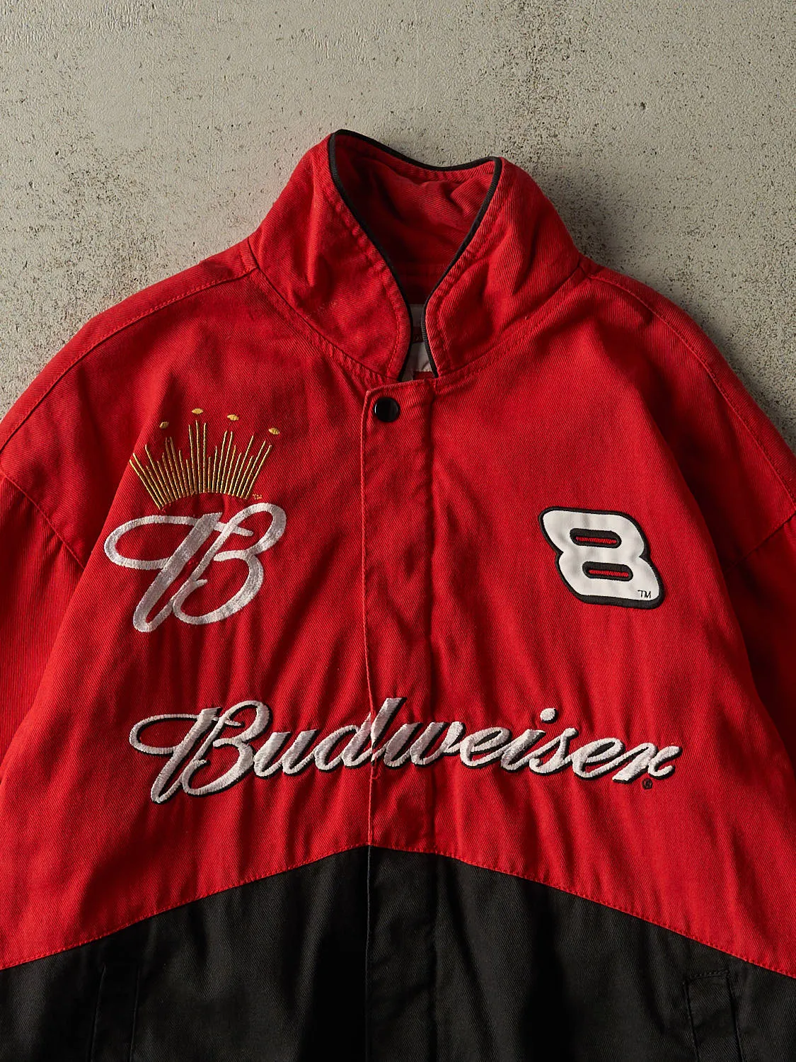 Vintage Y2K Red Budweiser Dale Earnhardt Nascar Lightweight Racing Jacket (L/XL) sold by Rebalance Vintage product image thumbnail 4