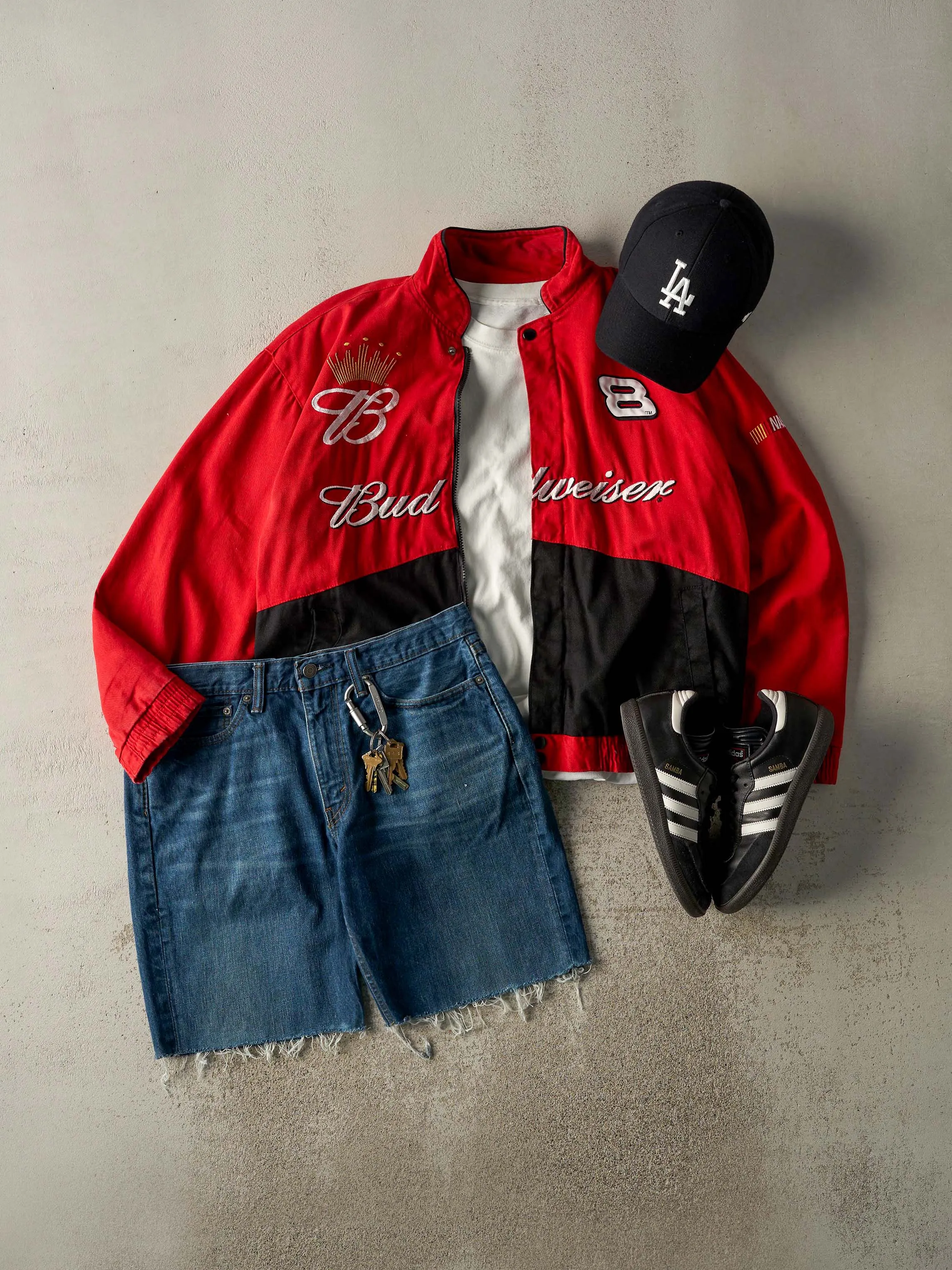 Vintage Y2K Red Budweiser Dale Earnhardt Nascar Lightweight Racing Jacket (L/XL) sold by Rebalance Vintage product image thumbnail 2