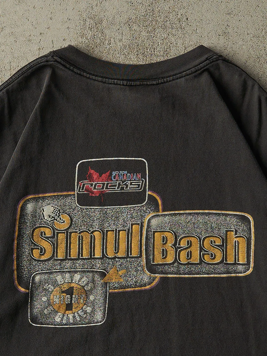 Vintage 90s Faded Black Molson Canadian Rocks Tee (L/XL) sold by Rebalance Vintage product image thumbnail 4