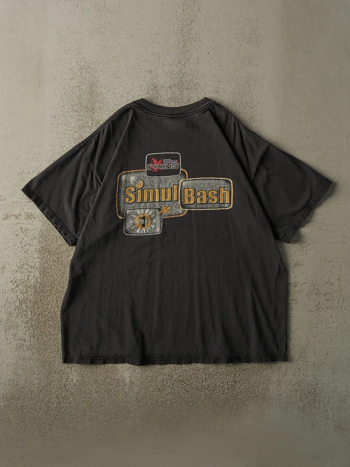 Vintage 90s Faded Black Molson Canadian Rocks Tee (L/XL) sold by Rebalance Vintage