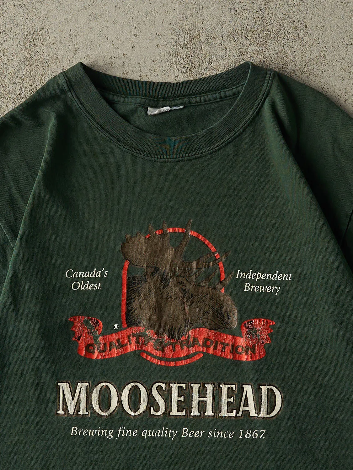 Vintage 90s Green Moosehead Beer Tee (M/L) sold by Rebalance Vintage product image thumbnail 2