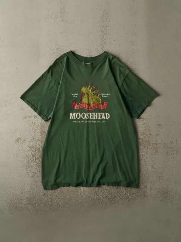 Vintage 90s Sun Faded Green Moosehead Beer Tee (XL/XXL) sold by Rebalance Vintage