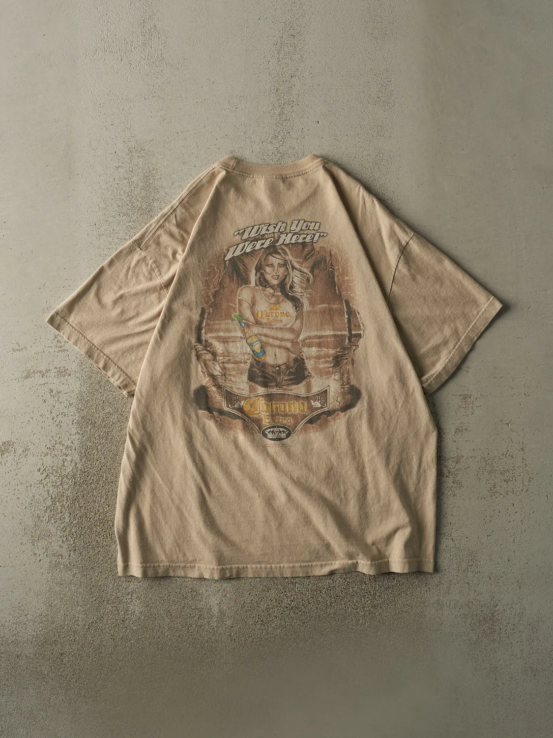 Vintage 04' Beige Corona Extra Tee (XL/XXL) sold by Rebalance Vintage product image thumbnail 2