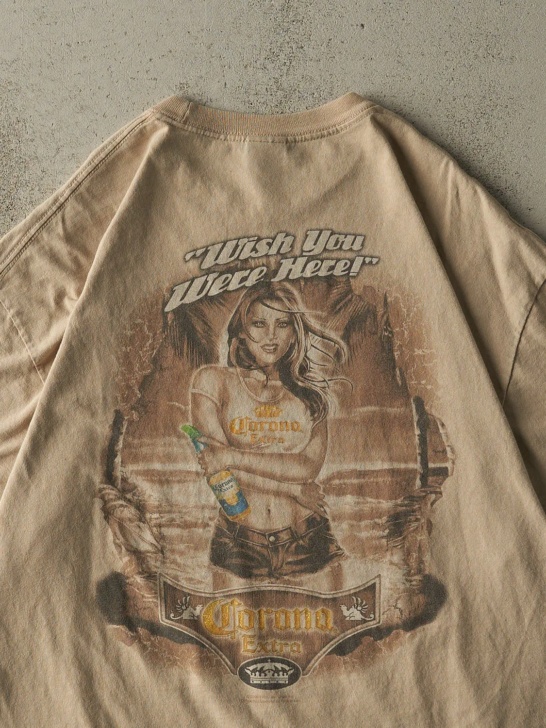 Vintage 04' Beige Corona Extra Tee (XL/XXL) sold by Rebalance Vintage product image thumbnail 4