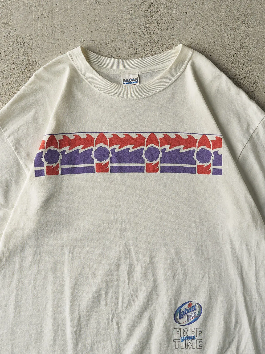 Vintage Y2K White Labatt Lite Tee (XL) sold by Rebalance Vintage product image thumbnail 2
