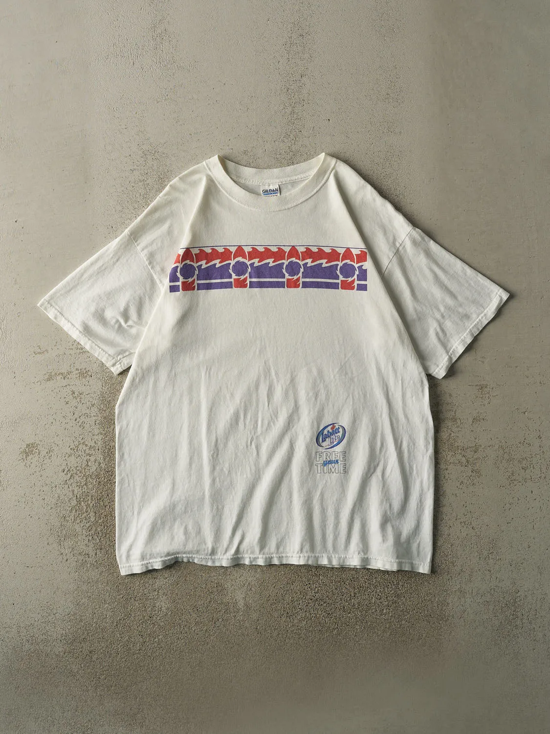 Vintage Y2K White Labatt Lite Tee (XL) sold by Rebalance Vintage