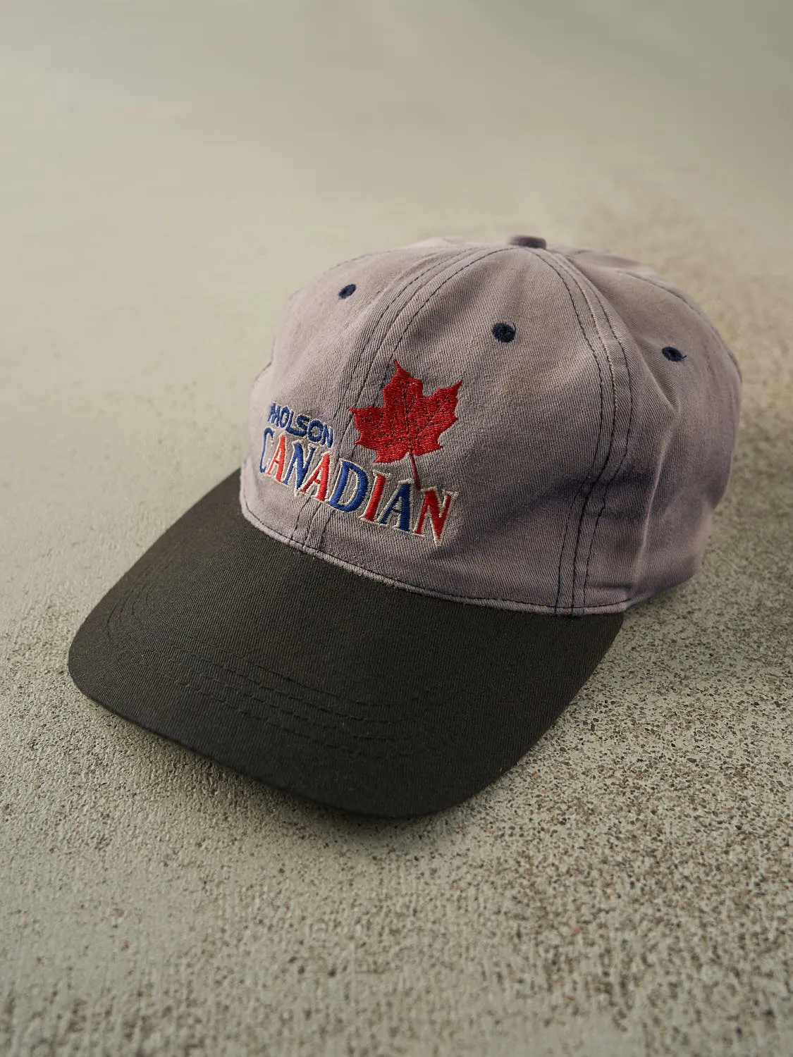 Vintage 90s Blue & Black Embroidered Molson Canadian Strapback sold by Rebalance Vintage product image thumbnail 2