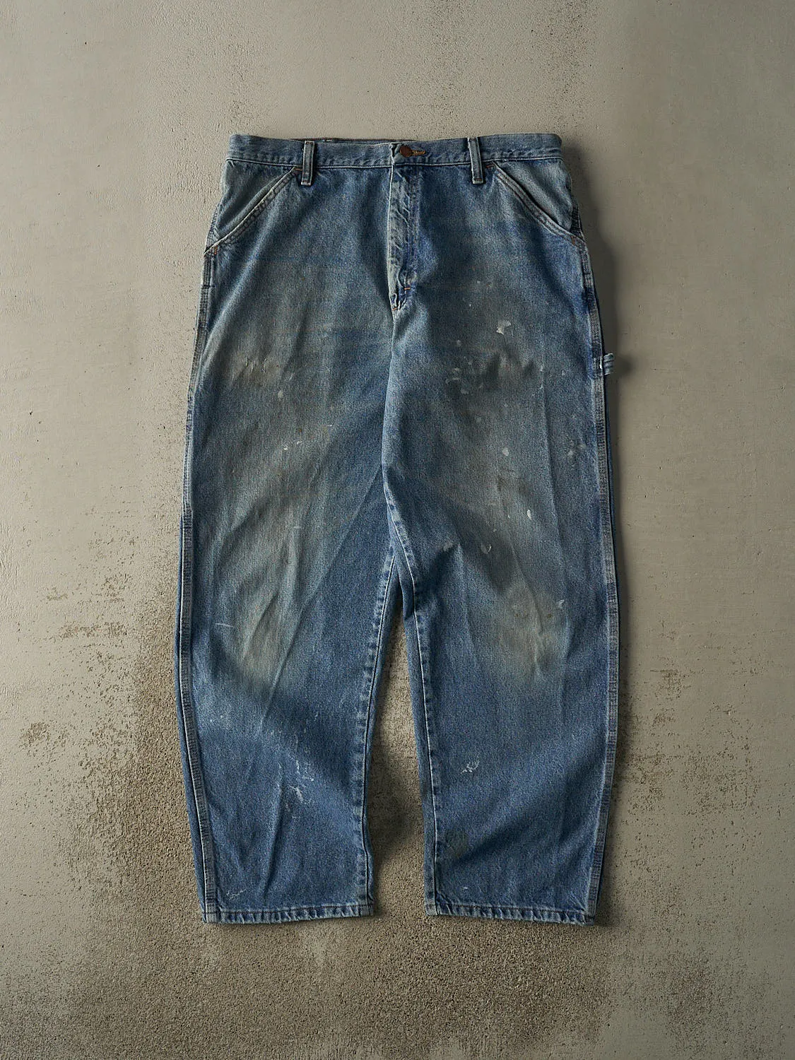Vintage 90s Mid Wash Rustler Carpenter Jeans (35x31.5) sold by Rebalance Vintage