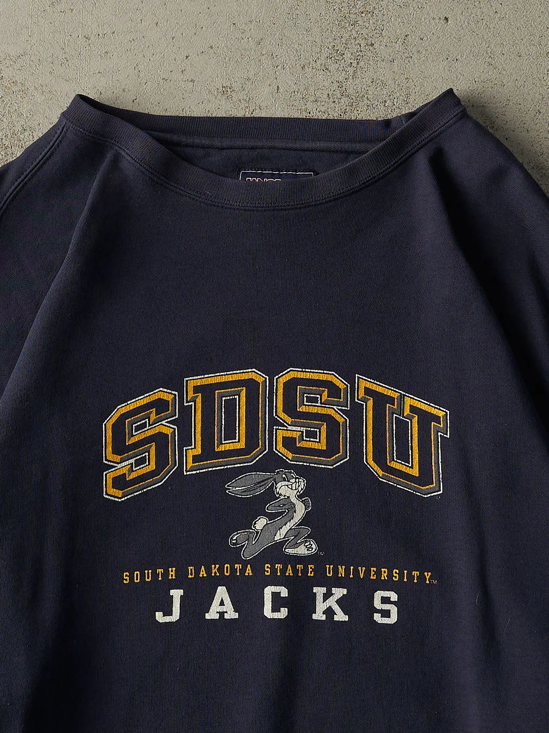 Vintage Y2K Navy Blue South Dakota State University Jacks Crewneck (XXL) sold by Rebalance Vintage product image thumbnail 2