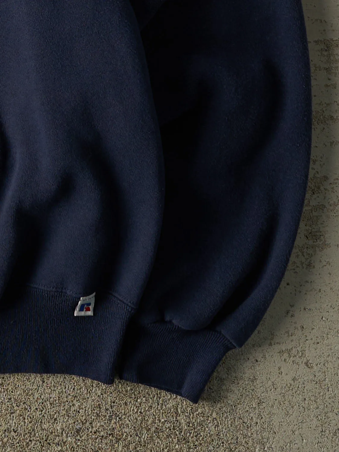 Vintage 90s Navy Blue Russell Athletic Blank Crewneck (L) sold by Rebalance Vintage product image thumbnail 3
