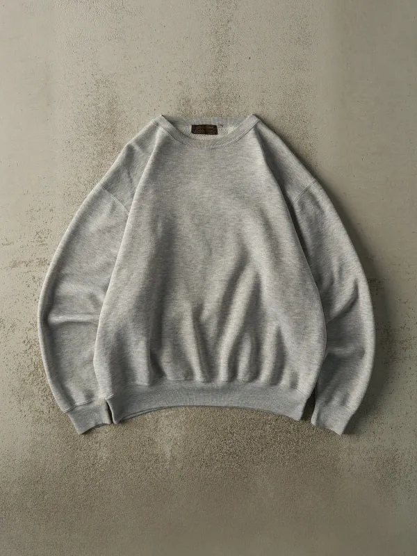 Vintage 90s Heather Grey Eddie Bauer Blank Crewneck (L) sold by Rebalance Vintage