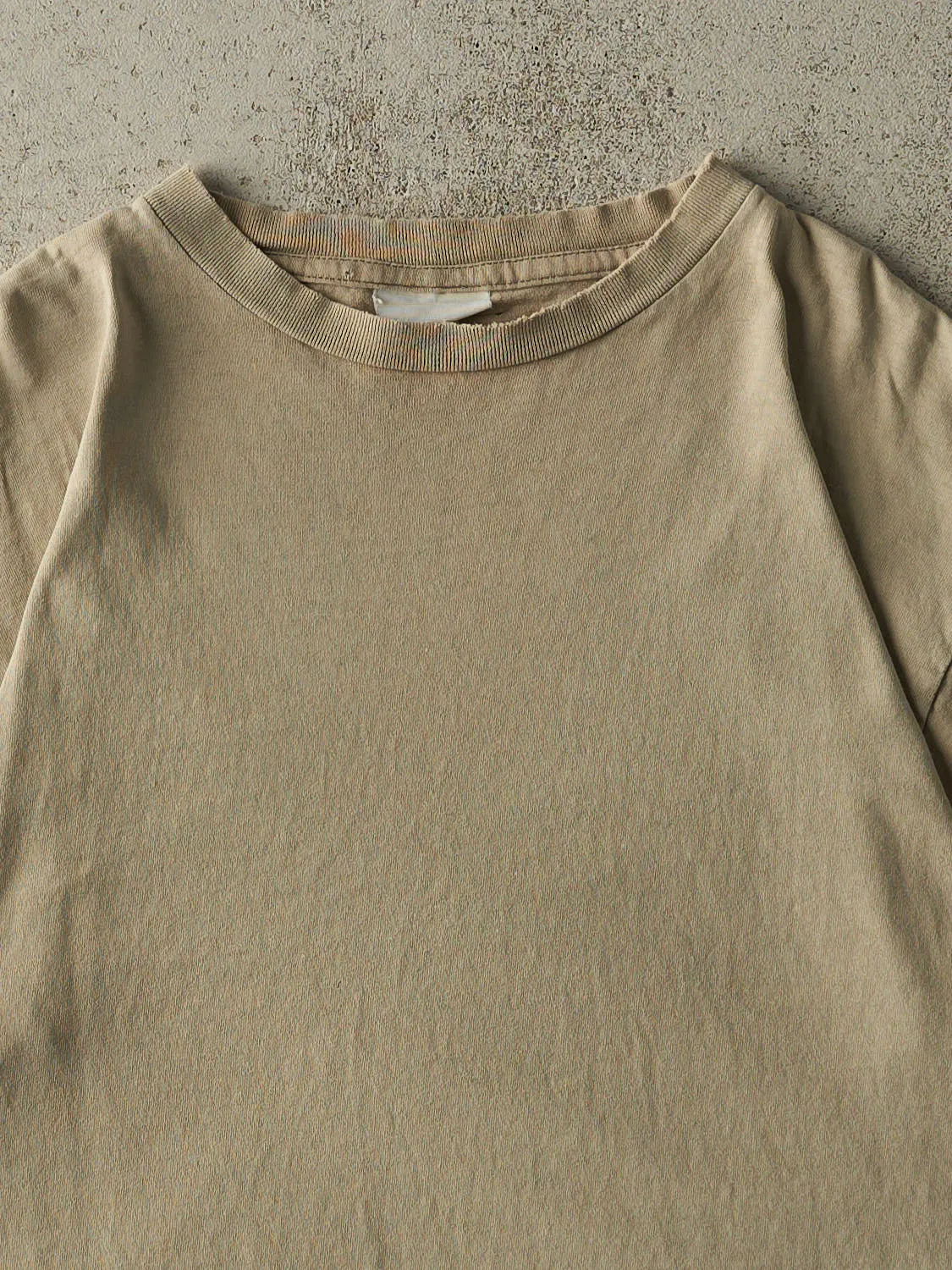 Vintage 90s Beige Blank Tee (L) sold by Rebalance Vintage product image thumbnail 2